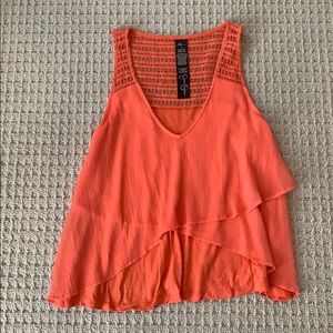 Cropped Coral Tank Top